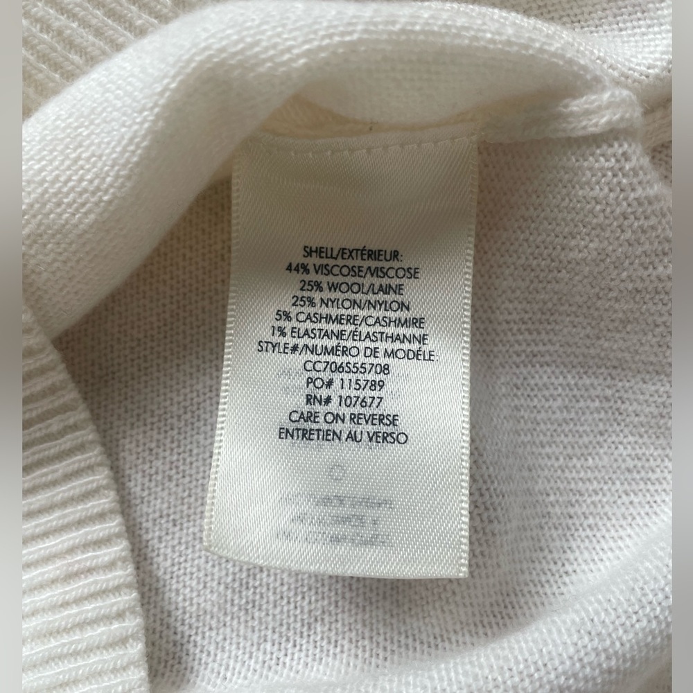 Alice + Olivia Open Shoulder Cashmere Wool Blend lightweight sweater - Picture 4 of 5